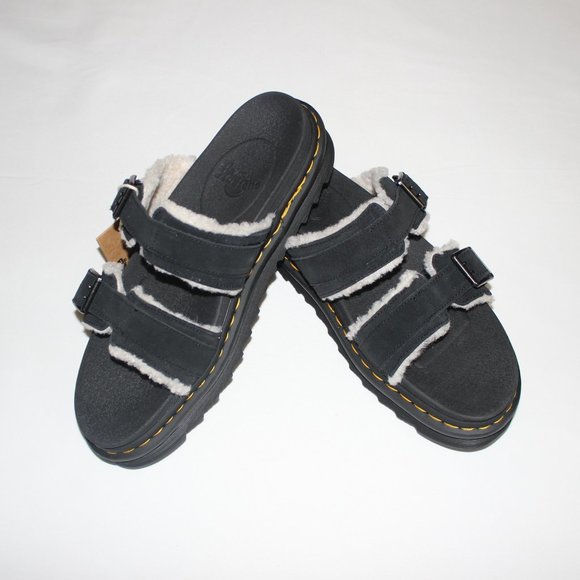DR. MARTENS MYLES FAUX SHEARLING SUEDE SLIDE SANDAL main image 7